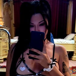 OnlyFans Model Akm in Lingerie Taking Selfie