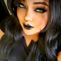 Shey, a Dark-Haired Texan with a Serious Gaze and a Touch of Edginess