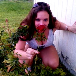 Flirty Fan with Rose