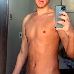 Shirtless Man in Mirror Selfie