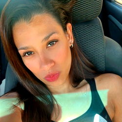 Stylish Model Posing for Selfie in Car