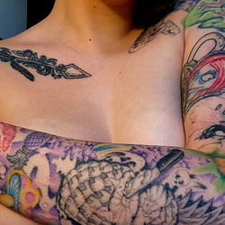 Inked Arm Art Display - OnlyFans Model