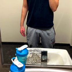 AJ, a fitness enthusiast at the gym