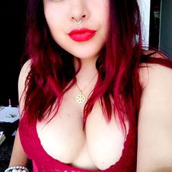 OnlyFans Model AishaM in Seductive Red Lingerie
