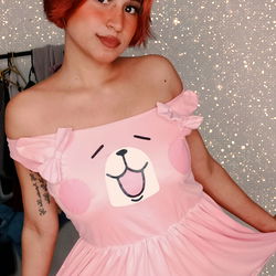 Alejacute in a Pink Kitty Costume