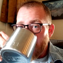 Atheist Cowboy enjoys a drink in Oklahoma