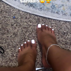 Freshly Painted Nails from My Sandals
