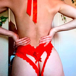 OnlyFans Model Ivy in Racy Red Lingerie