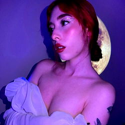 Stylized Artwork of an OnlyFans Model in a Moonlit Mood