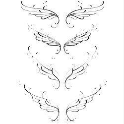 Stylized Wing Design with a Soft Color Palette