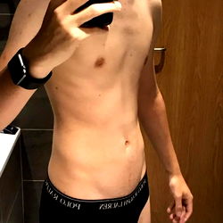 SW London Boy Showcasing Abs in Shirtless Bathroom Selfie