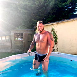 Sam, a Fitness Enthusiast Enjoying Pool Time