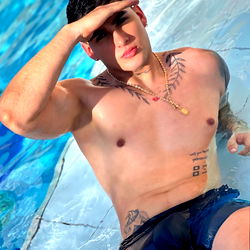 Arley Toloza: Striking Model in Pool, Colombia