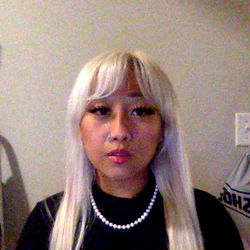 Blonde Woman in Black