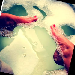 Intriguing Image of Two Feet Touching