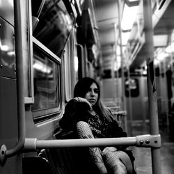 Milan's AlyaLrs Model Photo - Young Female in Train Subway