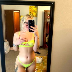 Kirsten Model in Yellow Bikini