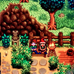 A Cozy Scene from a Video Game: A Couple Enjoying a Picnic in the Country