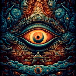 Vibrant Artwork with a Mystical Vibe