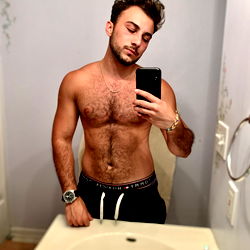 OnlyFans Model AD Shows Off His Abs in Bathroom Mirror