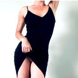 Model in a Slip Dress