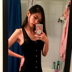 Alice Win - Striking Model Captivates in a Black Dress