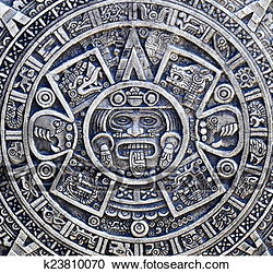 Intricate Aztec Zodiac Sign Design