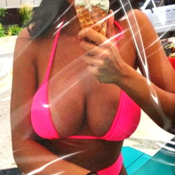 Model in Bikini with Ice Cream