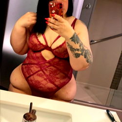 Lingerie Model in Hotel Bathroom Mirror