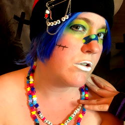 Stylish and Colorful Character with Multiple Accessories