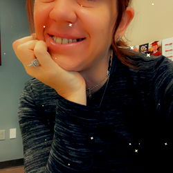 Smiling Woman in Office