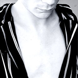 Andy Lux: Striped Shirt and Necklace