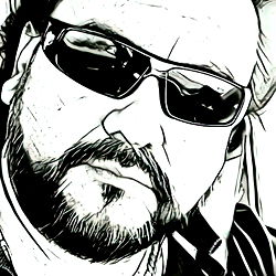 Realistic Sketch of a Man in Sunglasses