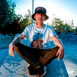 Skateboarder in Streetwear Style