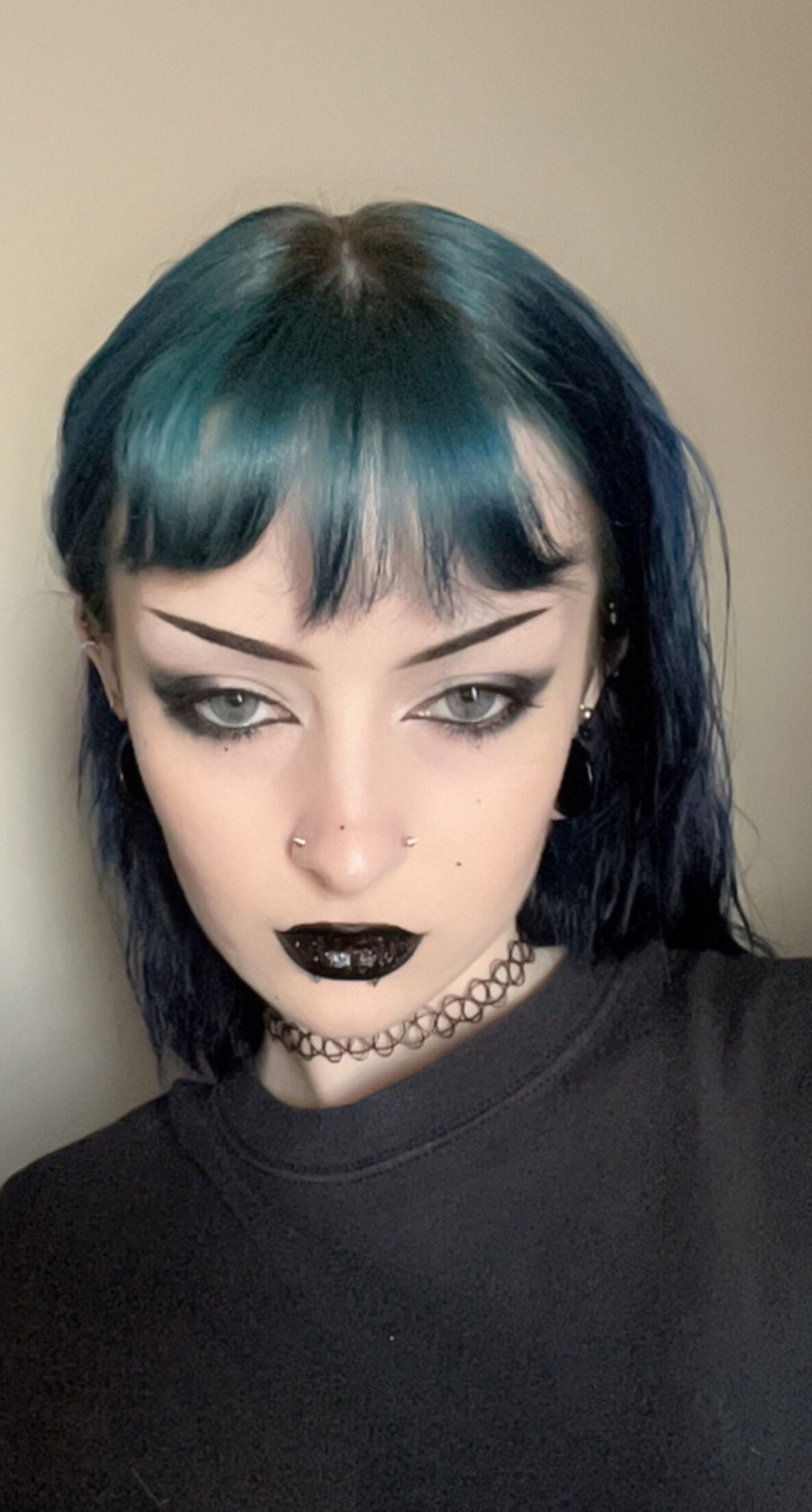 Blue #1 big titty goth gf on OF🦇 photo