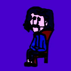 Mustache, a digital art representation of the character from 'The Chronicles of Narnia', sitting on a chair.