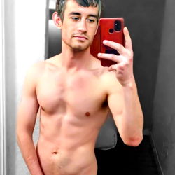 Shirtless OnlyFans Model Taking a Mirror Selfie