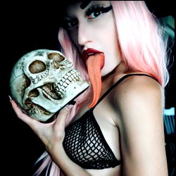 Adult Model Deathcandy with Gothic Themes