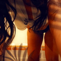 Amber Lights Model Photo