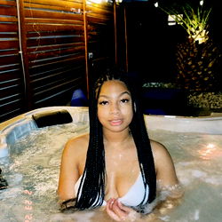 Jasmine in a bathing suit