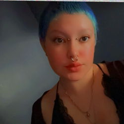 Kitten, OnlyFans Model in Blue and Green Hair