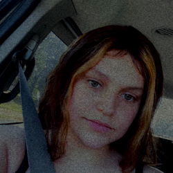 @annasowet in an Instagram-like pose from a car window