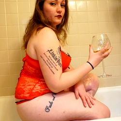 Adult Model in Bath Tub