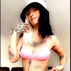 Model in Pink Lingerie Posing for Selfie