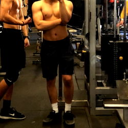 A Gym Setting with Two Men