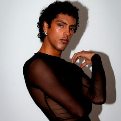 Model in Chic Attire