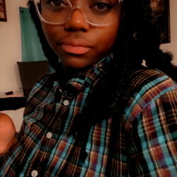 Stylish AprilSunkiss in a Plaid Shirt and Glasses