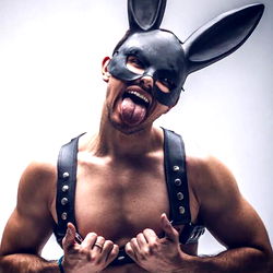 Fitness Model in Bunny Costume