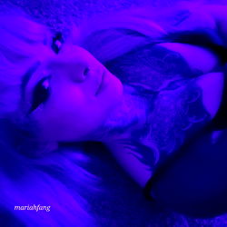 Model with Purple Body Paint and Tattoo