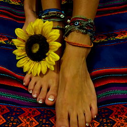 Celebrating Summer with Sunflowers and Colorful Footwear